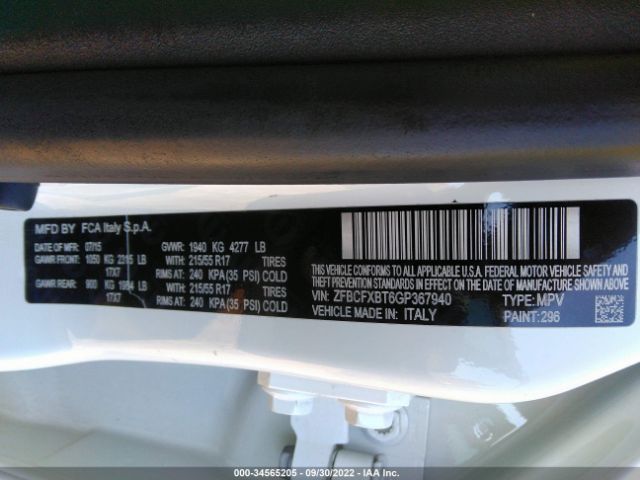 ZFBCFXBT6GP367940 Fiat 500X