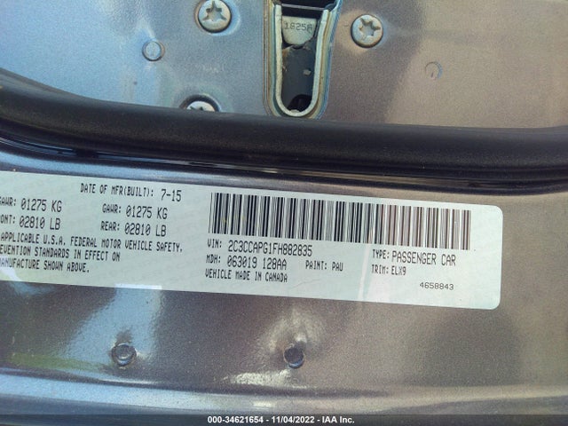 Chrysler 300 2015 2C3CCAPG1FH882835 Image 9