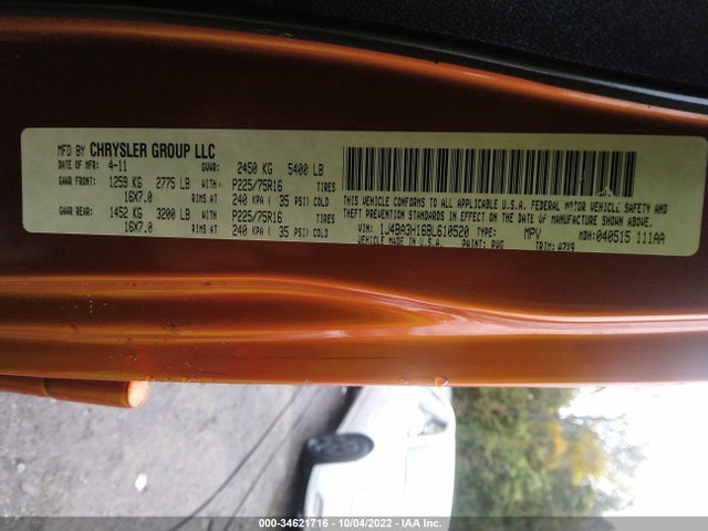 Jeep WRANGLER UNLIMITED 2011 1J4BA3H16BL610520 Image 10