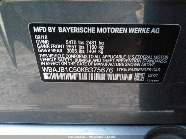 WBAJB1C50KB375676 BMW 5 Series 530e Xdrive Iperformance
