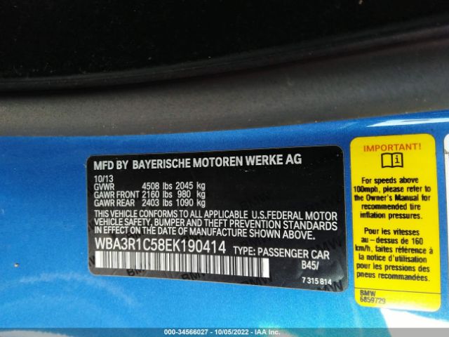 WBA3R1C58EK190414 BMW 4 Series 435i