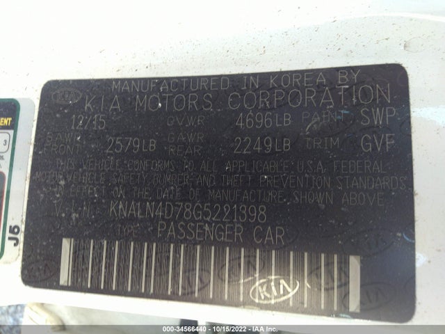 KIA Cadenza 2016 KNALN4D78G5221398 Image 9