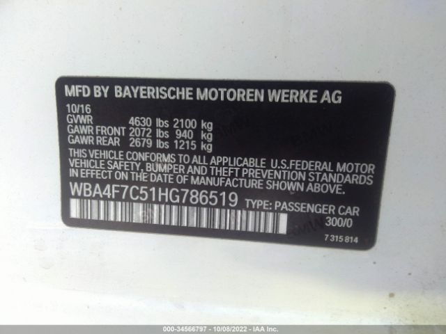WBA4F7C51HG786519 BMW 4 Series 430i