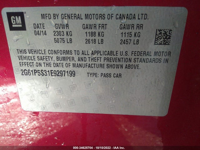 Cadillac Xts Premium 2014 2G61P5S31E9297199 Image 9