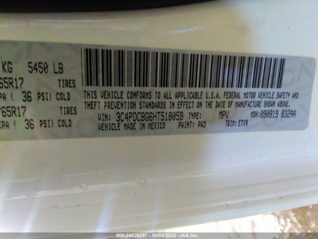3C4PDCBG6HT518059 Dodge Journey Sxt