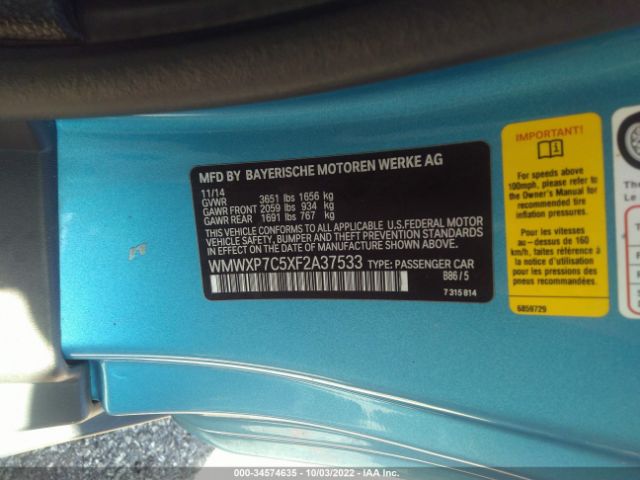 WMWXP7C5XF2A37533 Mini Cooper Hardtop S