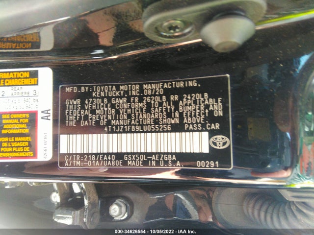 2020 Toyota Avalon, VIN: 4T1JZ1FB9LU055256