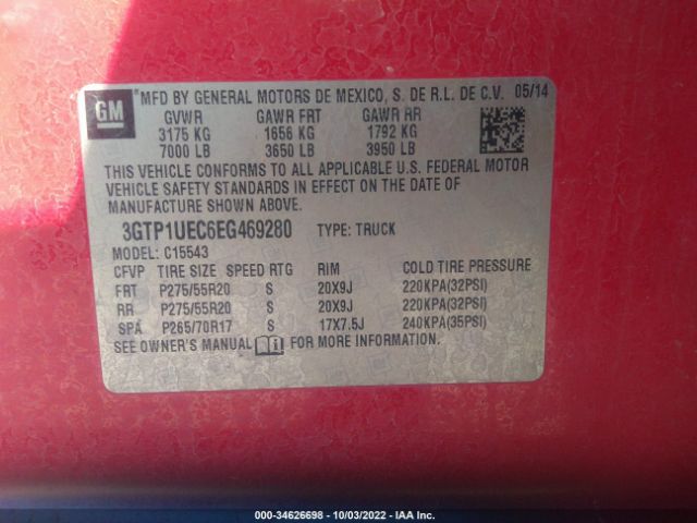 3GTP1UEC6EG469280 GMC Sierra 1500 Sle