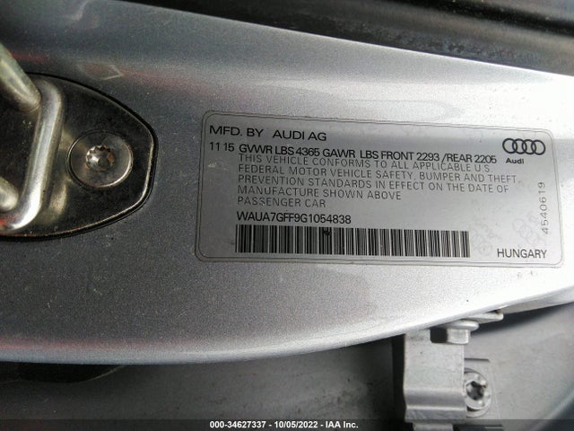 WAUA7GFF9G1054838 Audi A3 1.8t Premium