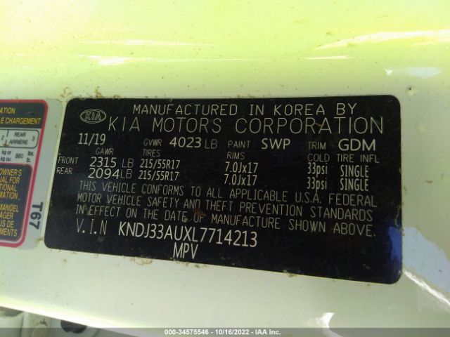 KNDJ33AUXL7714213 KIA SOUL EX