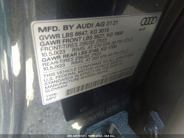 2021 Audi RS Q8, VIN: WU1ARBF13MD024526