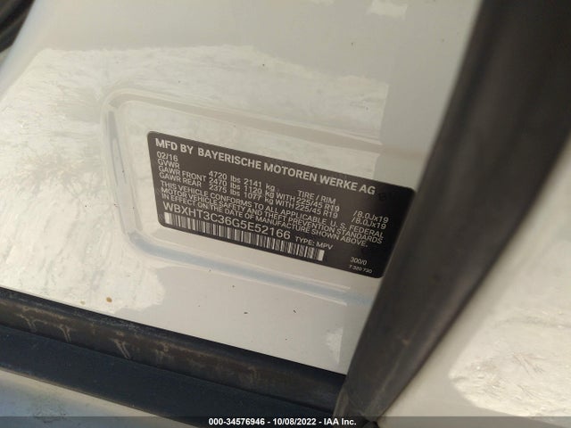2016 BMW X1, VIN: WBXHT3C36G5E52166