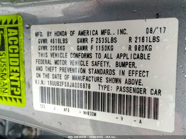 19UUB2F5XJA006878 Acura Tlx Tech Pkg