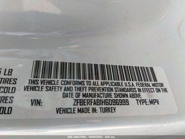 2017 Ram Promaster City, VIN: ZFBERFAB1H6D96999