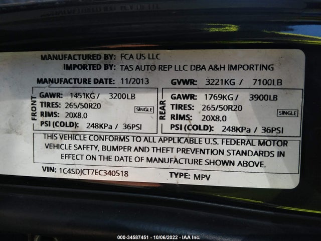 Dodge Durango R/t 2014 1C4SDJCT7EC340518 Image 9