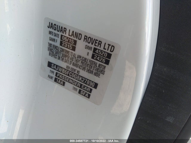 2016 Jaguar F-TYPE, VIN: SAJWB6FC0G8K27890