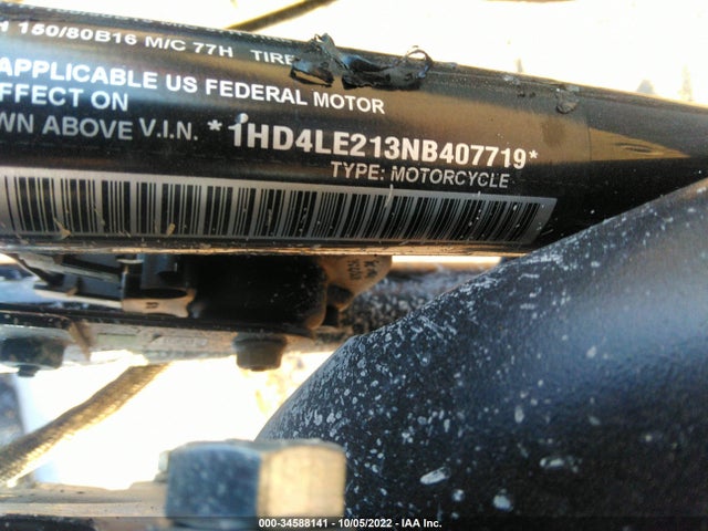 2022 HARLEY-DAVIDSON XL883 VIN: 1HD4LE213NB407719