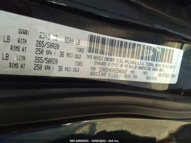 Dodge Durango Sxt 2015 1C4RDHAG8FC946487 Image 9
