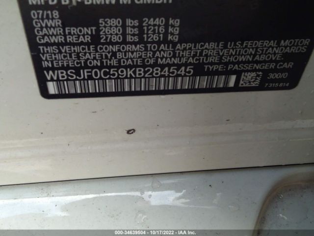 WBSJF0C59KB284545 BMW M5