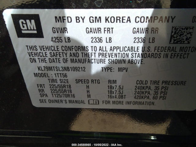 Chevrolet Trailblazer Rs 2022 KL79MTSL3NB109212 Image 9