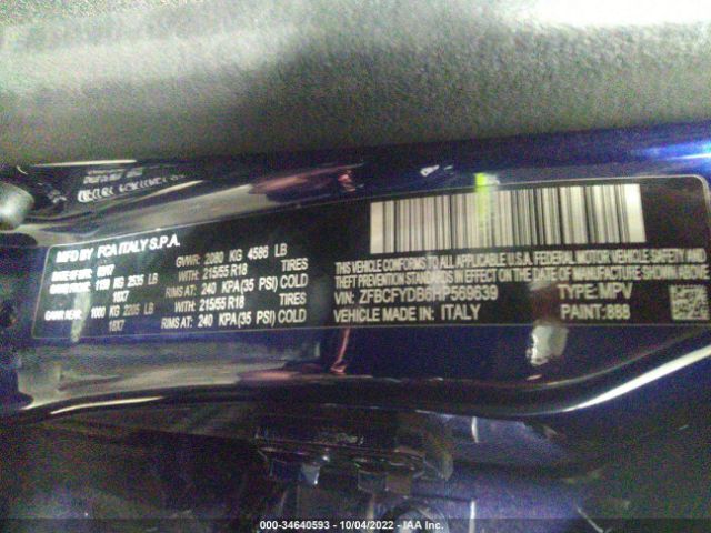ZFBCFYDB6HP569639 Fiat 500x Lounge