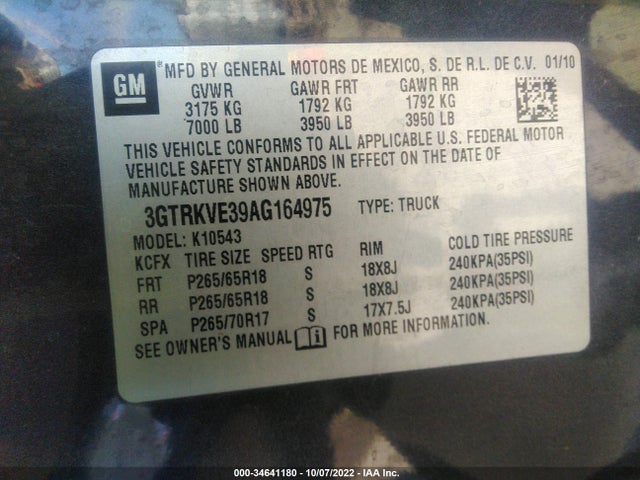 GMC Sierra 1500 Sle 2010 3GTRKVE39AG164975 Image 10