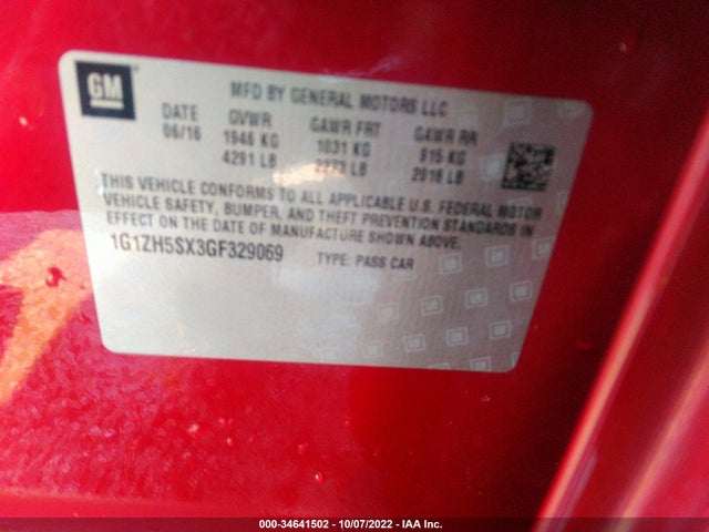 Chevrolet Malibu Premier 2016 1G1ZH5SX3GF329069 Image 9