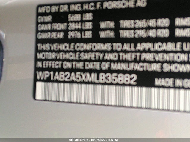 2021 Porsche Macan, VIN: WP1AB2A5XMLB35882