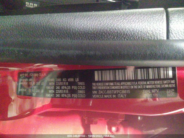 ZACCJBBT9FPC36615 Jeep Renegade Latitude