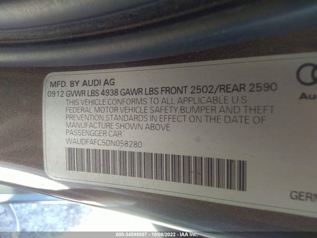 Audi A6 2.0t Premium Plus 2013 WAUDFAFC5DN058280 Image 10