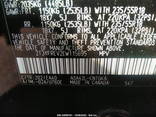 Toyota 2ar-fe 2014 2T3YFREV2EW115695 Image 22