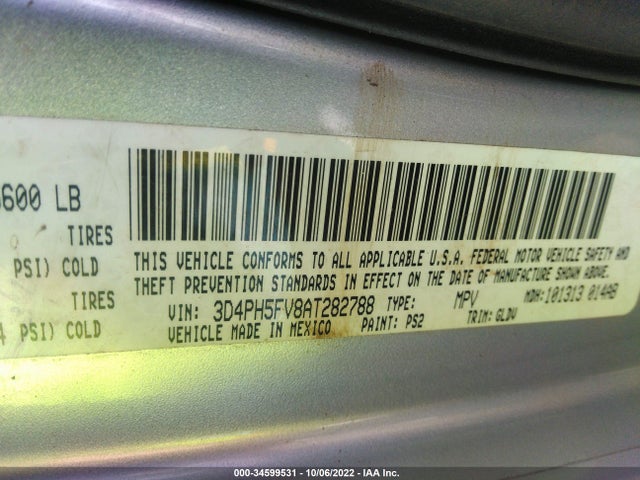 Dodge Journey Sxt 2010 3D4PH5FV8AT282788 Image 10