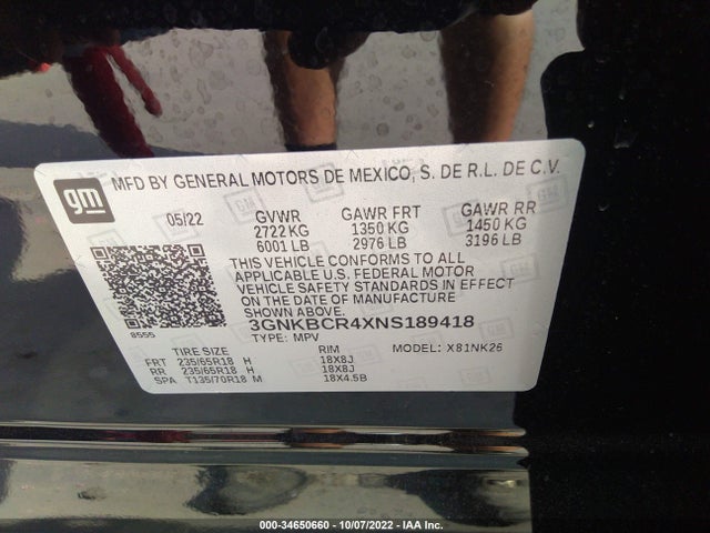 Chevrolet Blazer Lt 2022 3GNKBCR4XNS189418 Image 9