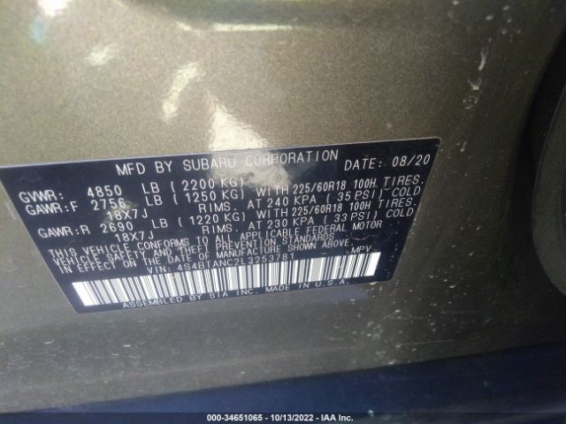 4S4BTANC2L3253781 Subaru Outback Limited