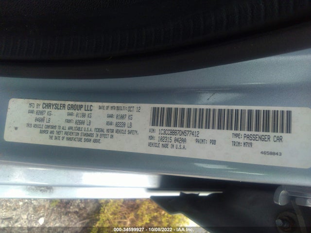 Chrysler 200 Touring 2013 1C3CCBBB7DN577412 Image 9