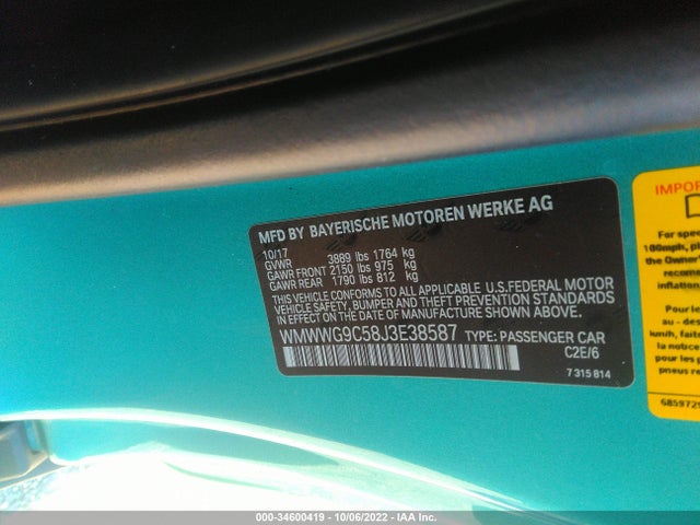 2018 Mini Roadster, VIN: WMWWG9C58J3E38587