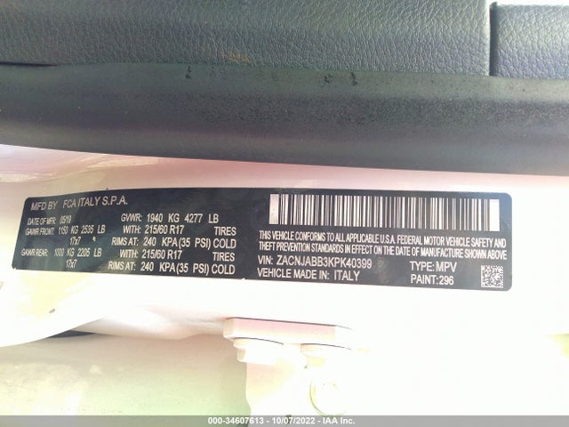 Jeep Renegade Altitude 2019 ZACNJABB3KPK40399 Image 10