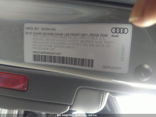 2019 Audi S4, VIN: WAUC4AF44KA001437