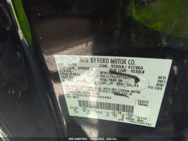 2005 FORD EXCURSION 1FMSU43P35ED43484 Photo 8