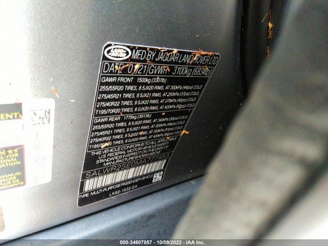 2021 Land Rover Range Rover Sport, VIN: SALWR2SE0MA777453
