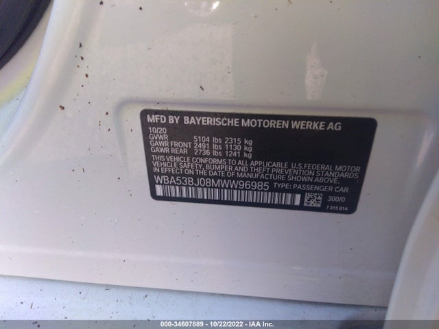 BMW 5 Series 540i 2021 WBA53BJ08MWW96985 Image 9