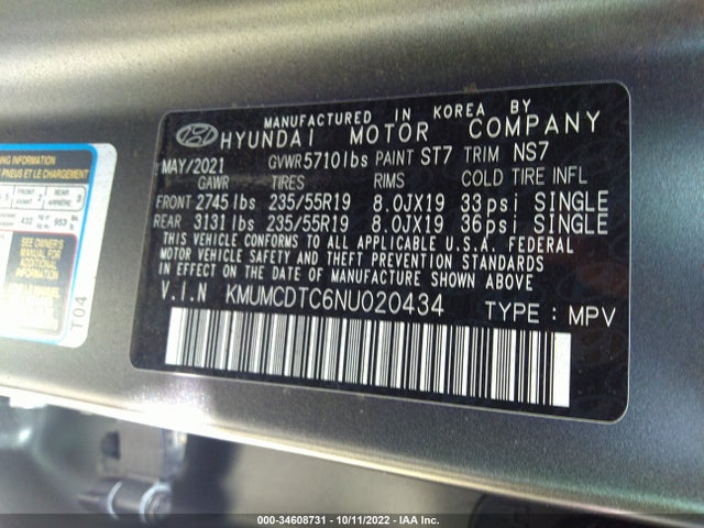 2022 Genesis GV70, VIN: KMUMCDTC6NU020434