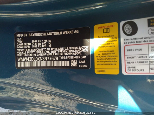 2022 Mini Roadster, VIN: WMW43DL0XN3N77679