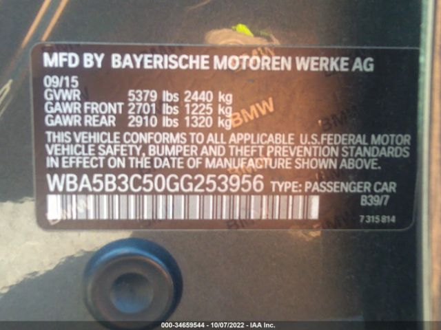 WBA5B3C50GG253956 BMW 5 Series 535i Xdrive