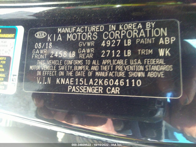 2019 Kia Stinger, VIN: KNAE15LA2K6046110