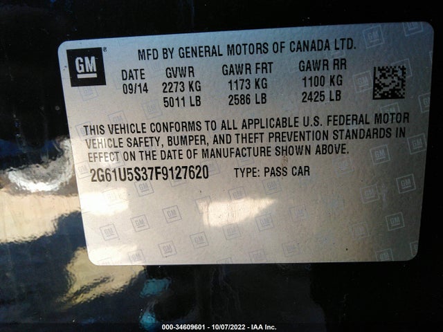 2G61U5S37F9127620 Cadillac Xts Livery Package