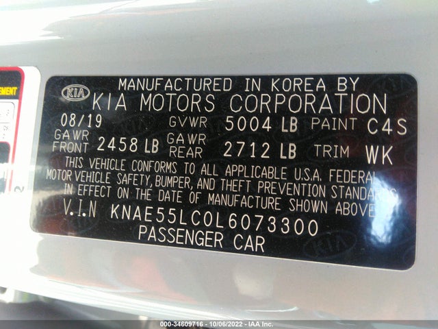 2020 Kia Stinger, VIN: KNAE55LC0L6073300