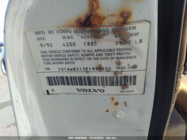 YV1AW8313P1943102 Volvo 240