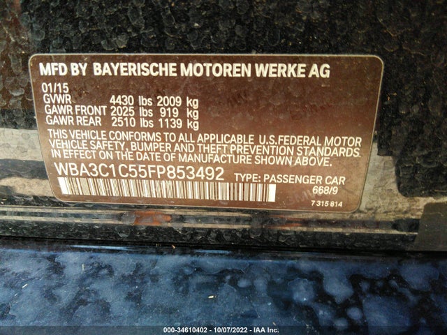 BMW 3 Series 328i 2015 WBA3C1C55FP853492 Image 14