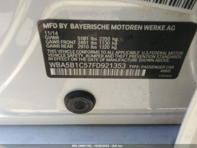 WBA5B1C57FD921353 BMW 5 Series 535i